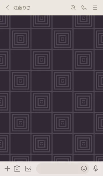 [LINE着せ替え] 和音 市松模様と音符 黒紅の画像2