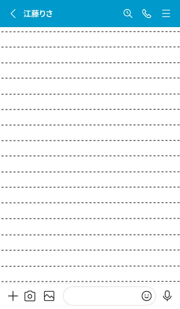 [LINE着せ替え] 点線ノート/ライトブルー/イエローの画像2