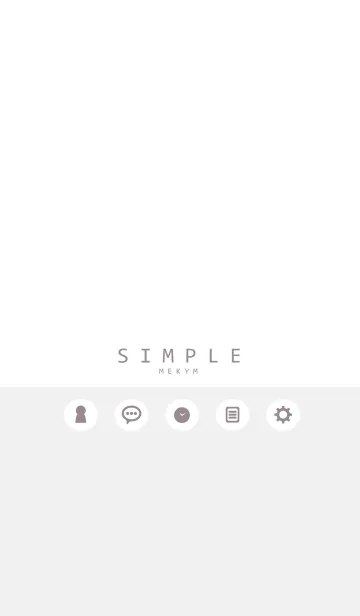 [LINE着せ替え] SIMPLE ICON-WHITE 12の画像1