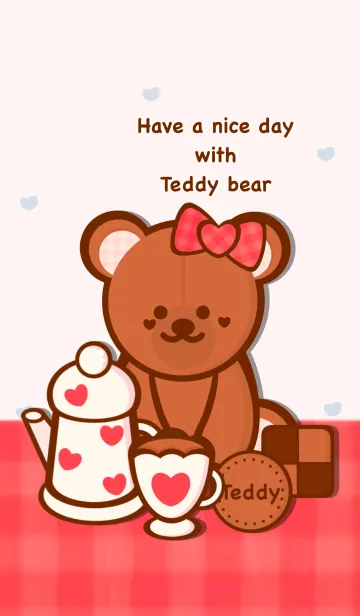 [LINE着せ替え] My tea time with teddy 6の画像1