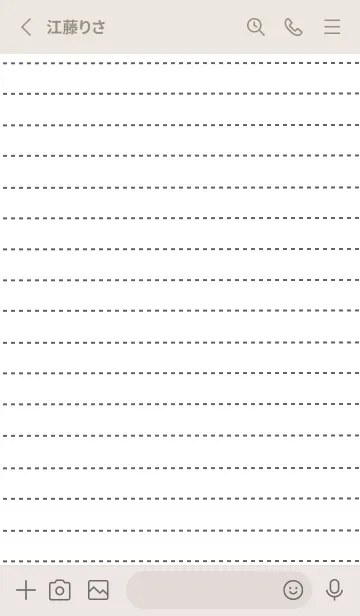 [LINE着せ替え] 点線ノートの着せかえ/クリームピンクの画像2