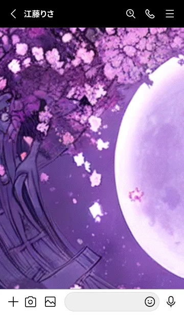 [LINE着せ替え] 月光夜桜#CV01。の画像2