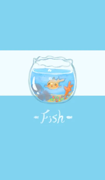 [LINE着せ替え] Small fish tank - blue (Bl3)の画像1