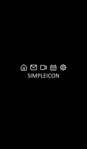 SIMPLE ICON -BLACK- 16の着せ替えメイン画像
