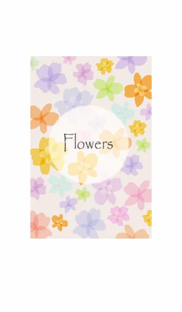 カラフル♪ハッピーな花模様・4の着せ替えメイン画像