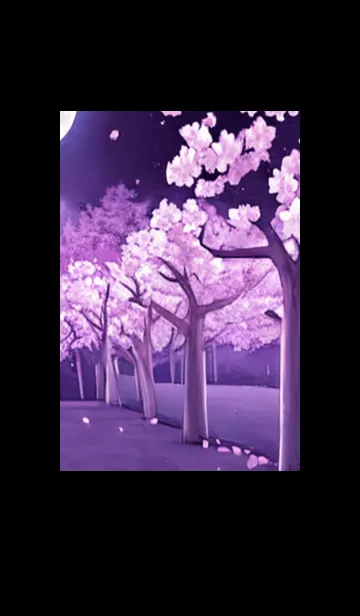[LINE着せ替え] 月光夜桜#CU028。の画像1