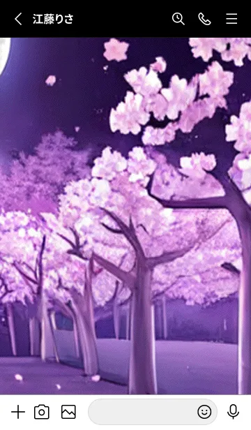 [LINE着せ替え] 月光夜桜#CU028。の画像2