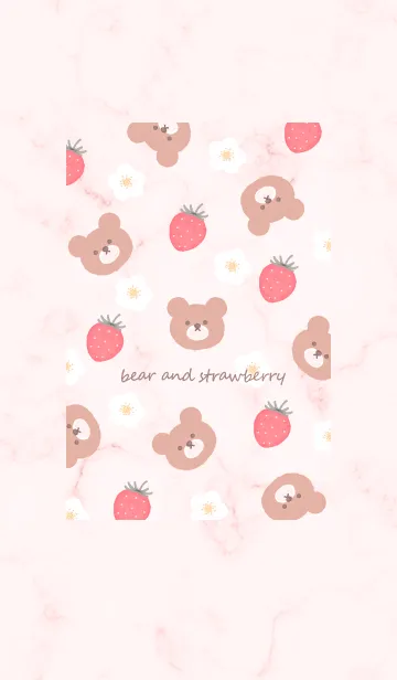 [LINE着せ替え] bear strawberry♥レッド10_1の画像1