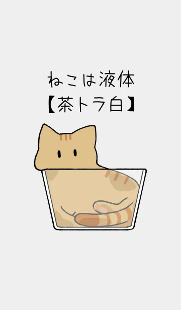 [LINE着せ替え] ねこは液体【茶トラ猫】の画像1