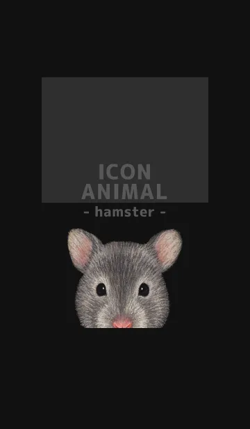 [LINE着せ替え] ICON ANIMAL - ゴルハム - BLACK/04の画像1