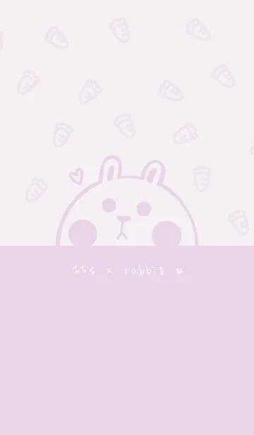 [LINE着せ替え] Bunny and Carrot J-Light Magenta (Pu3)の画像1