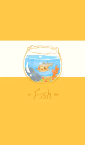 [LINE着せ替え] Small fish tank - yellow (Ye3)の画像1