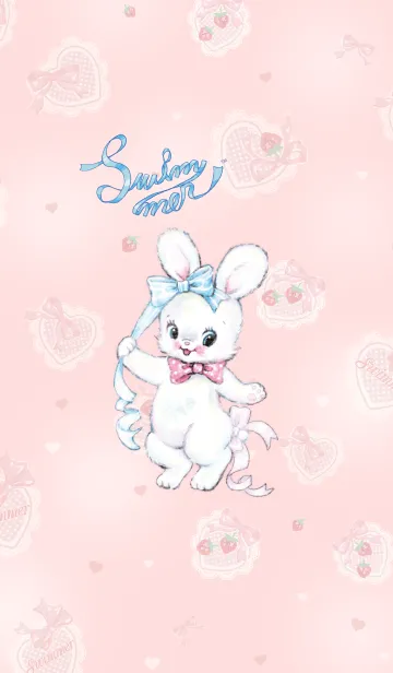[LINE着せ替え] SWIMMER Ribbon Bunnyの画像1