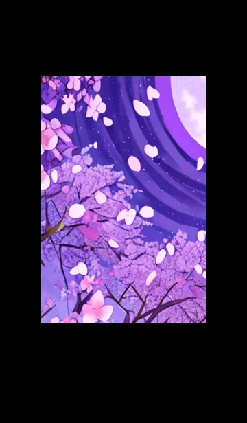 [LINE着せ替え] 月光夜桜#CV08。の画像1