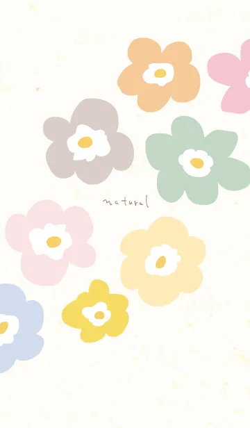 [LINE着せ替え] カラフル 花 北欧風 5の画像1