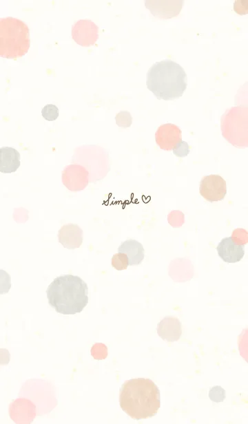 [LINE着せ替え] 水彩 丸 ピンク色30の画像1