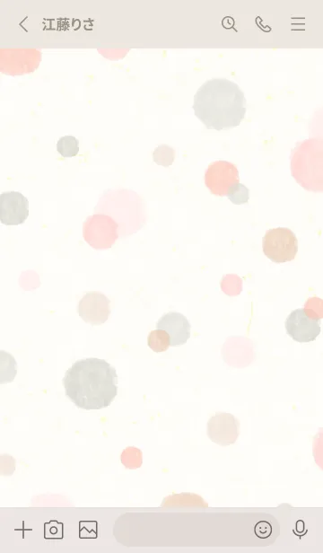 [LINE着せ替え] 水彩 丸 ピンク色30の画像2