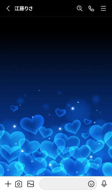 [LINE着せ替え] SUNNY BLUE HEARTの画像2