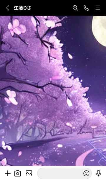 [LINE着せ替え] 月光夜桜#CV04。の画像2