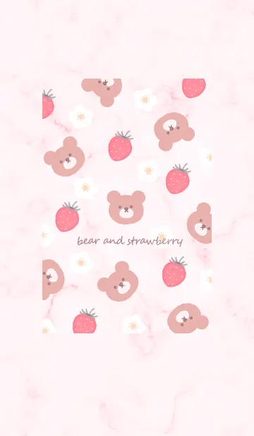 [LINE着せ替え] bear strawberry♥ピンク05_1の画像1