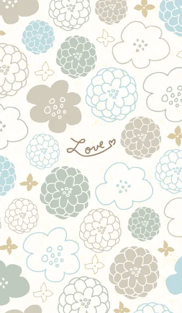 [LINE着せ替え] 北欧風 花柄14の画像1