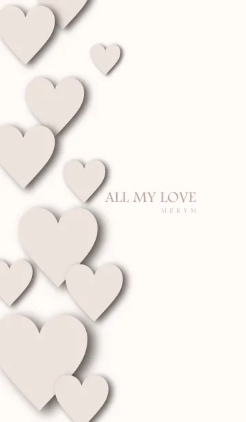 [LINE着せ替え] ALL MY LOVE BEIGEHEART-MEKYM 28の画像1