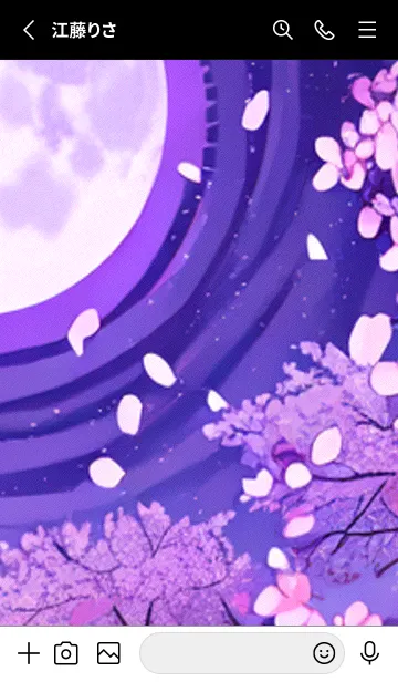 [LINE着せ替え] 月光夜桜#CV027。の画像2