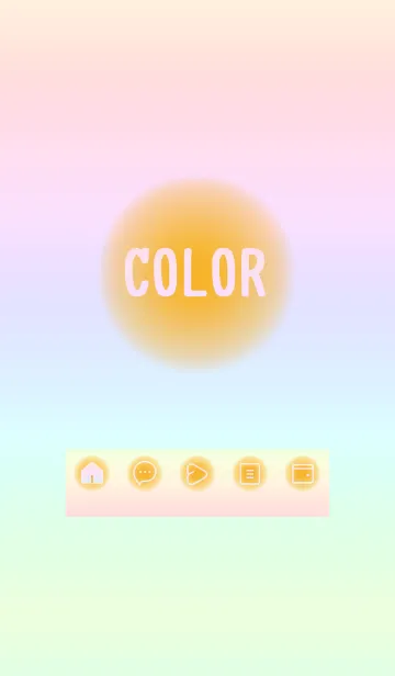 [LINE着せ替え] yellow color rainbow D03の画像1