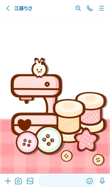[LINE着せ替え] Lovely sewing tools 7の画像2