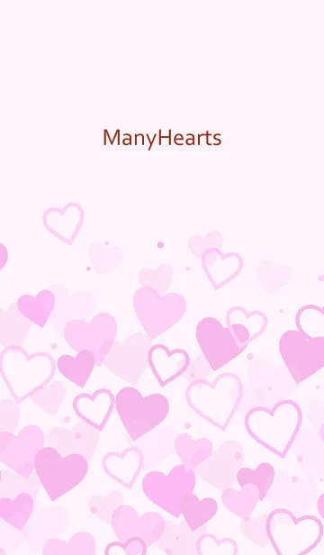 [LINE着せ替え] Many Hearts-PURPLE 12の画像1