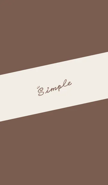 [LINE着せ替え] Simple Lines J-Cocoa Brown (br2)の画像1