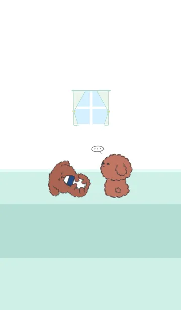 [LINE着せ替え] Naughty Teddy J-gray blue green (bw1)の画像1