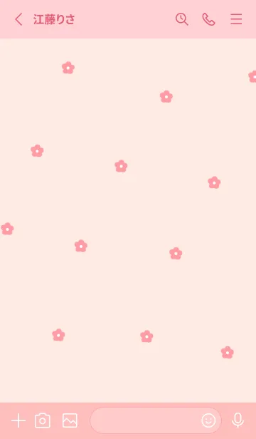 [LINE着せ替え] flower pattern (babypink)の画像2