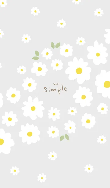 [LINE着せ替え] 白花 斜め7の画像1