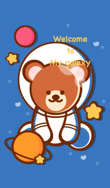 [LINE着せ替え] Lovely bear galaxy 5の画像1