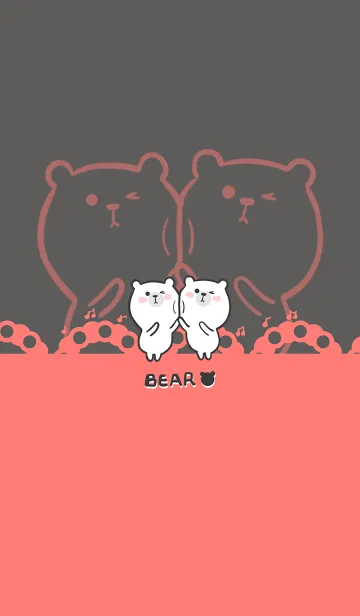 [LINE着せ替え] Dancing Bear-Grey (Re3)の画像1