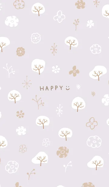 [LINE着せ替え] ほんわか冬 木24の画像1