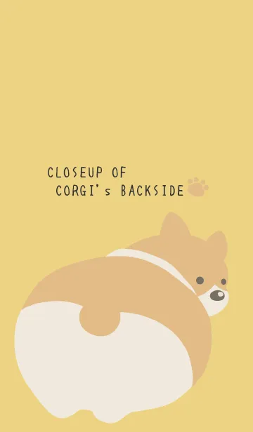 [LINE着せ替え] コーギーのおしり/くすみイエローの画像1
