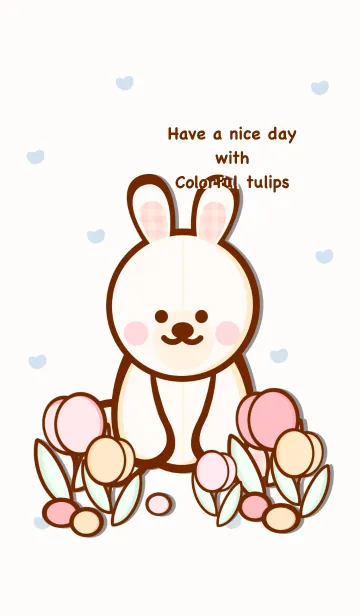 [LINE着せ替え] Little pastel tulips 6の画像1
