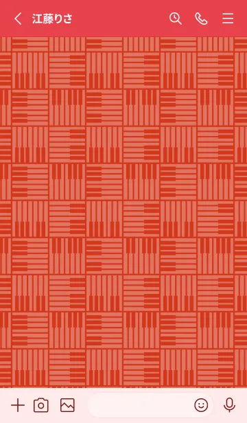 [LINE着せ替え] 和音 算崩しとピアノ鍵盤 緋色の画像2