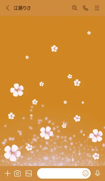 [LINE着せ替え] オレンジ : 春の運気UP 桜の画像2