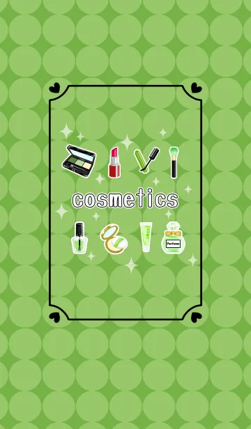 [LINE着せ替え] Cosmetics theme☆dusty green（修正版）の画像1