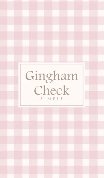 [LINE着せ替え] Gingham Check Natural Pink-SIMPLE 27の画像1