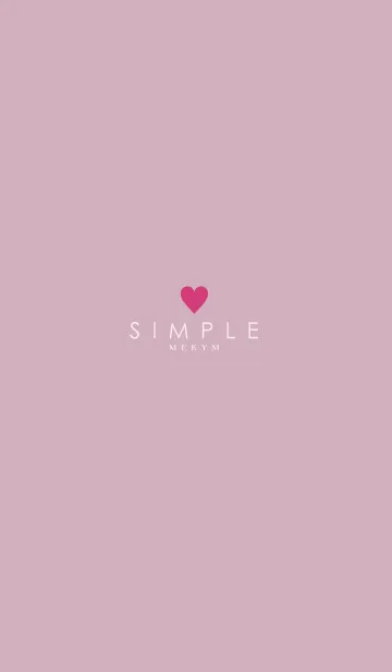 [LINE着せ替え] DUSKY PINK - SIMPLE HEART 26の画像1