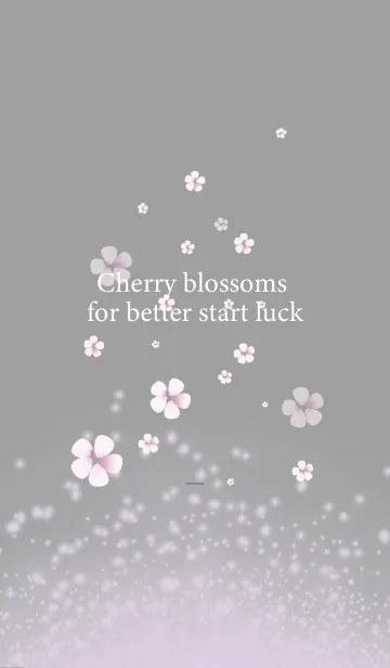 [LINE着せ替え] グレー : 春の運気UP 桜の画像1