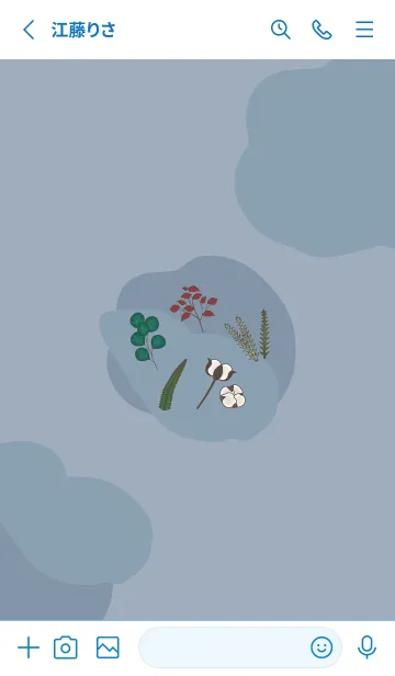 [LINE着せ替え] ˙美しいドライフラワー˙モランディブルーの画像2