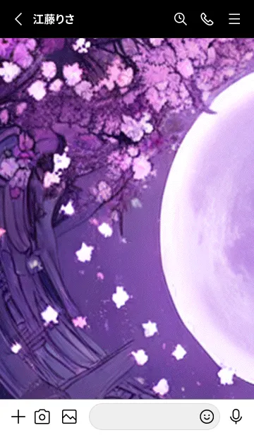 [LINE着せ替え] 月光夜桜#CW021。の画像2