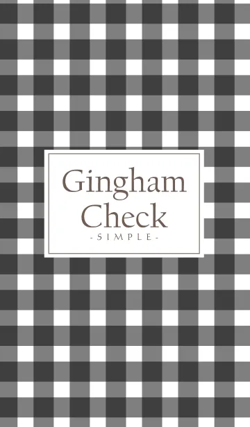 [LINE着せ替え] Gingham Check Black-SIMPLE 27の画像1