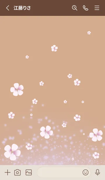 [LINE着せ替え] ココア色 : 春の運気UP 桜の画像2