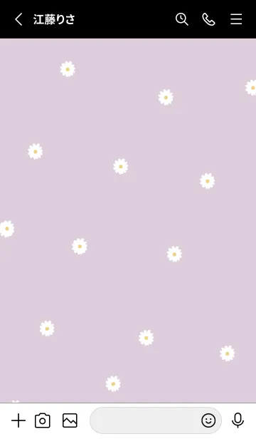 [LINE着せ替え] Daisy Days :purple blackの画像2